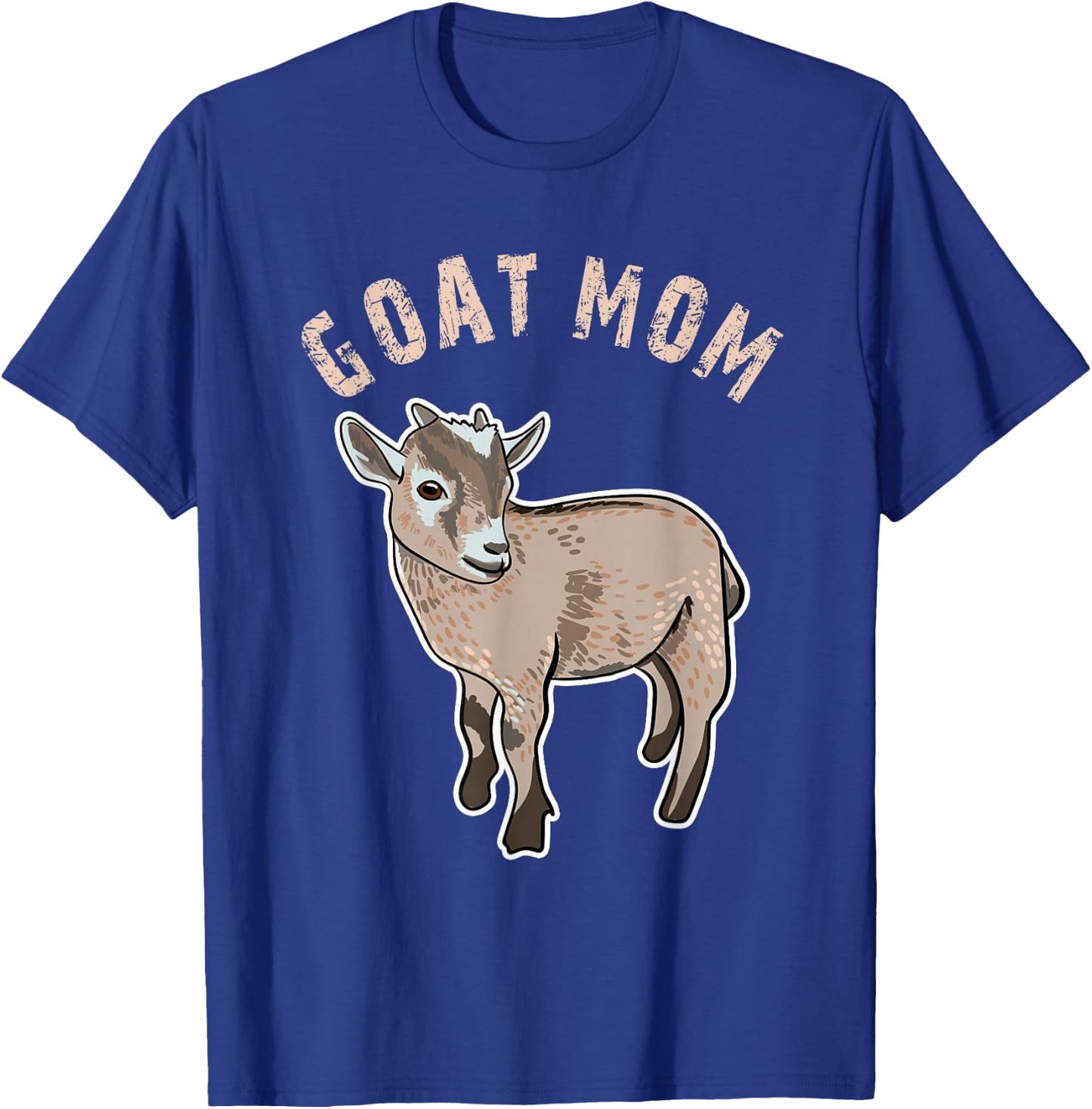 Cute Goat Mom Illustration Lovers Gifts Owner Farmer Gift T-Shirt - T-Shirt | Royal