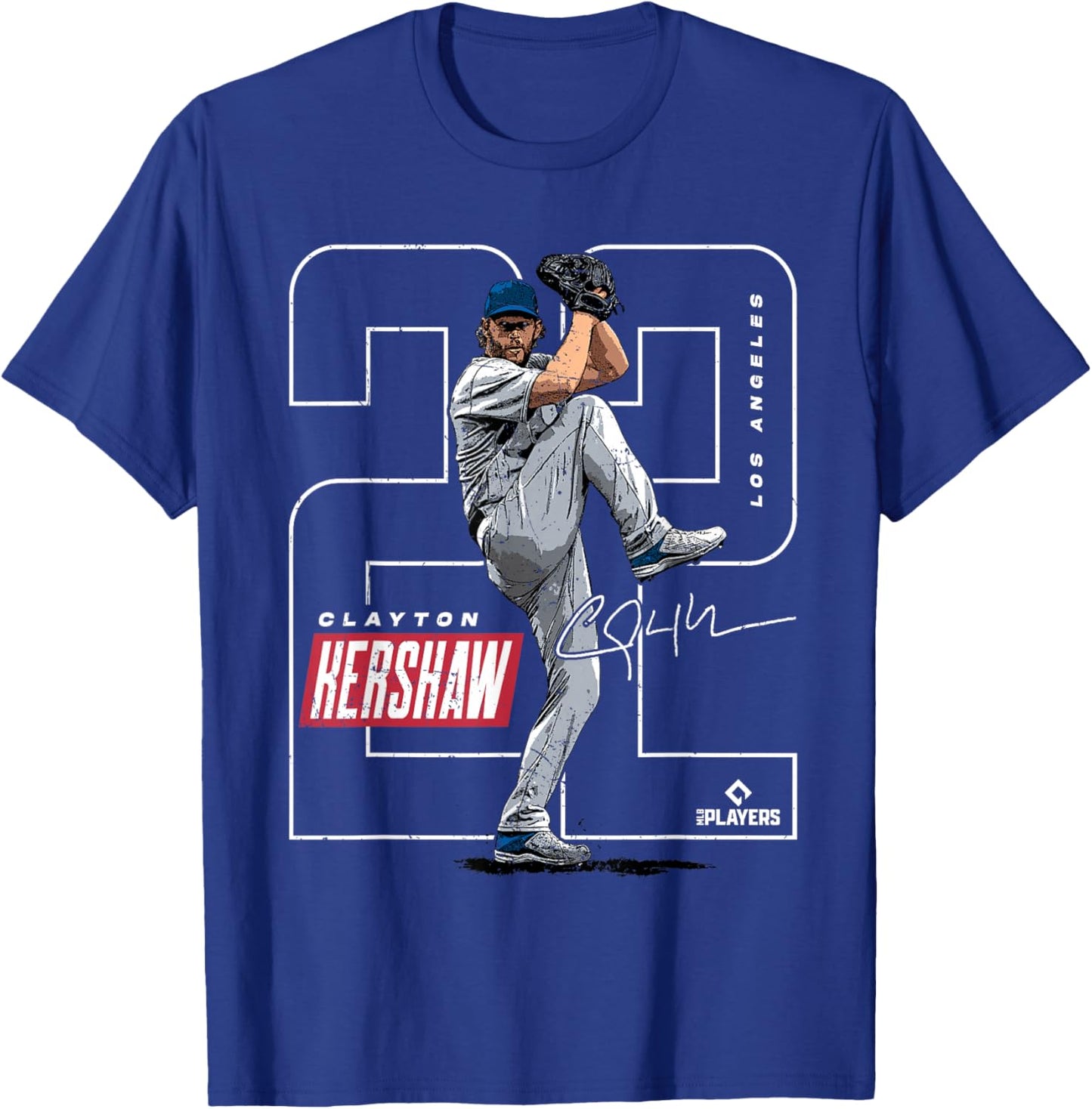 Clayton Kershaw | Los Angeles MLB Player League | MLBKER4040 T-Shirt - T-Shirt | Royal