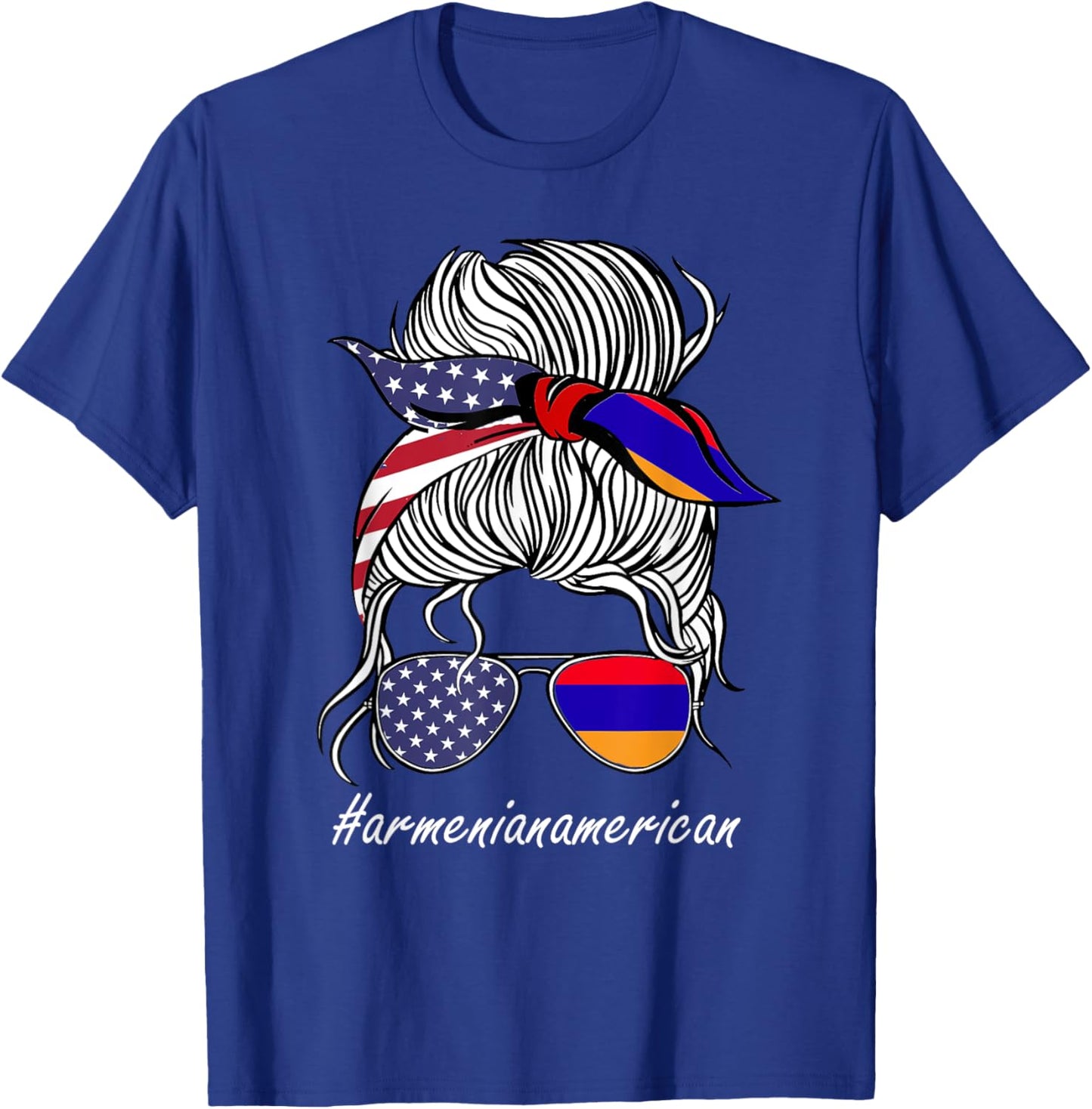 Armenia Women Heritage American Grown Girl Armenia Flag T-Shirt - T-Shirt | Royal