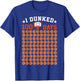 I Dunked 100 Days Of School Basketball 100th Day Boys Kids T-Shirt - T-Shirt | Royal