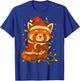Red Panda with Christmas Lights and Costume T-Shirt - T-Shirt | Royal