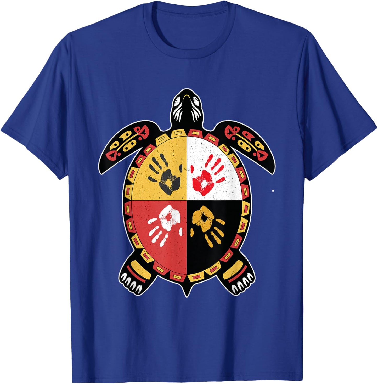 Medicine Wheel Turtle MMIW indigenous Native American T-Shirt - T-Shirt | Royal