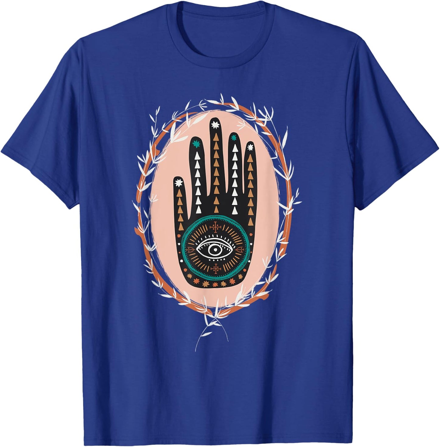 Hamsa Hand of Fatima Henna Tribal Boho Graphic Girl Women T-Shirt - T-Shirt | Royal