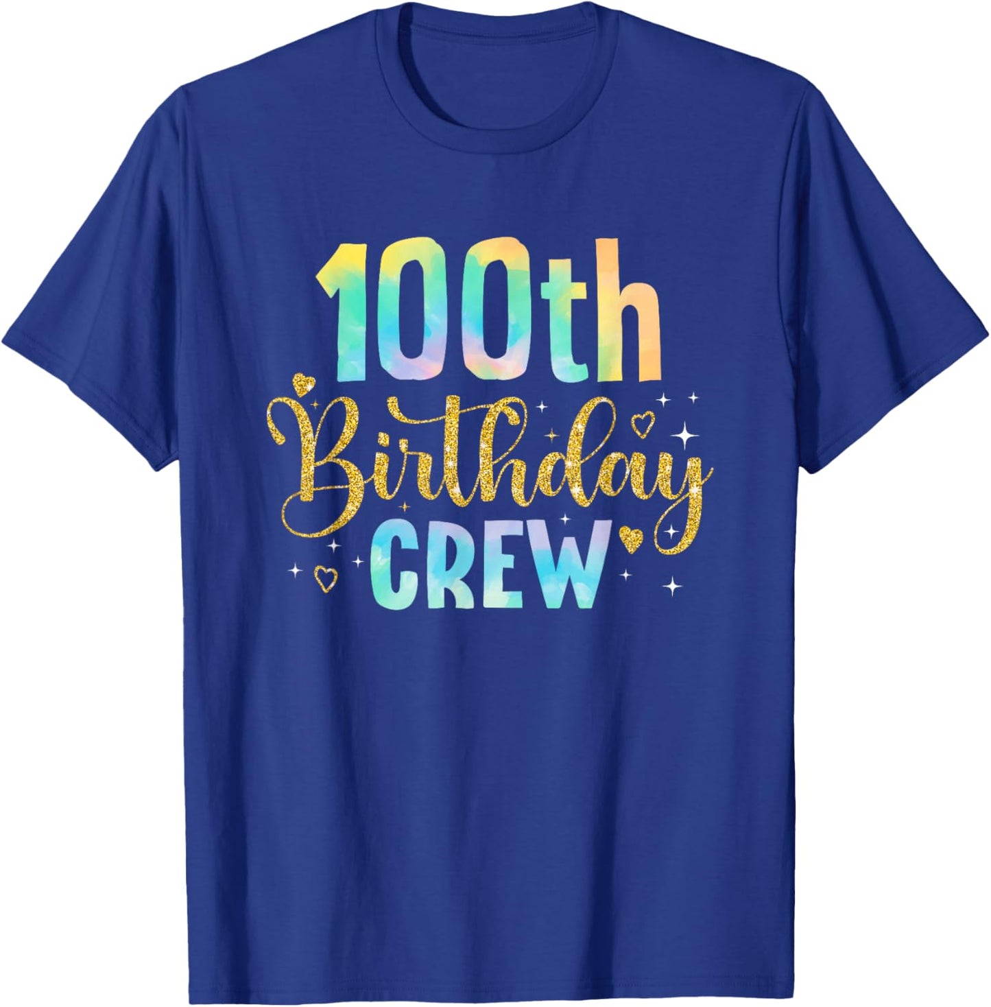 100 Year Old Birthday Party Group Family 100th Birthday Crew T-Shirt - T-Shirt | Royal