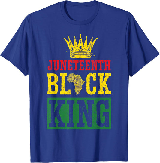 Juneteenth Black King Freedom Day Group Matching Family Dad T-Shirt - T-Shirt | Royal