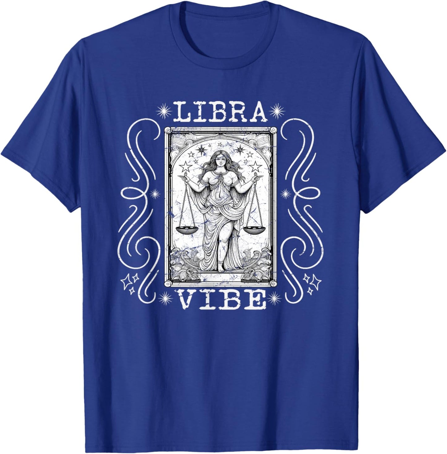 Libra Vibe, Tarot Card Graphic Libra Gifts , Small, Black T-Shirt - T-Shirt | Royal