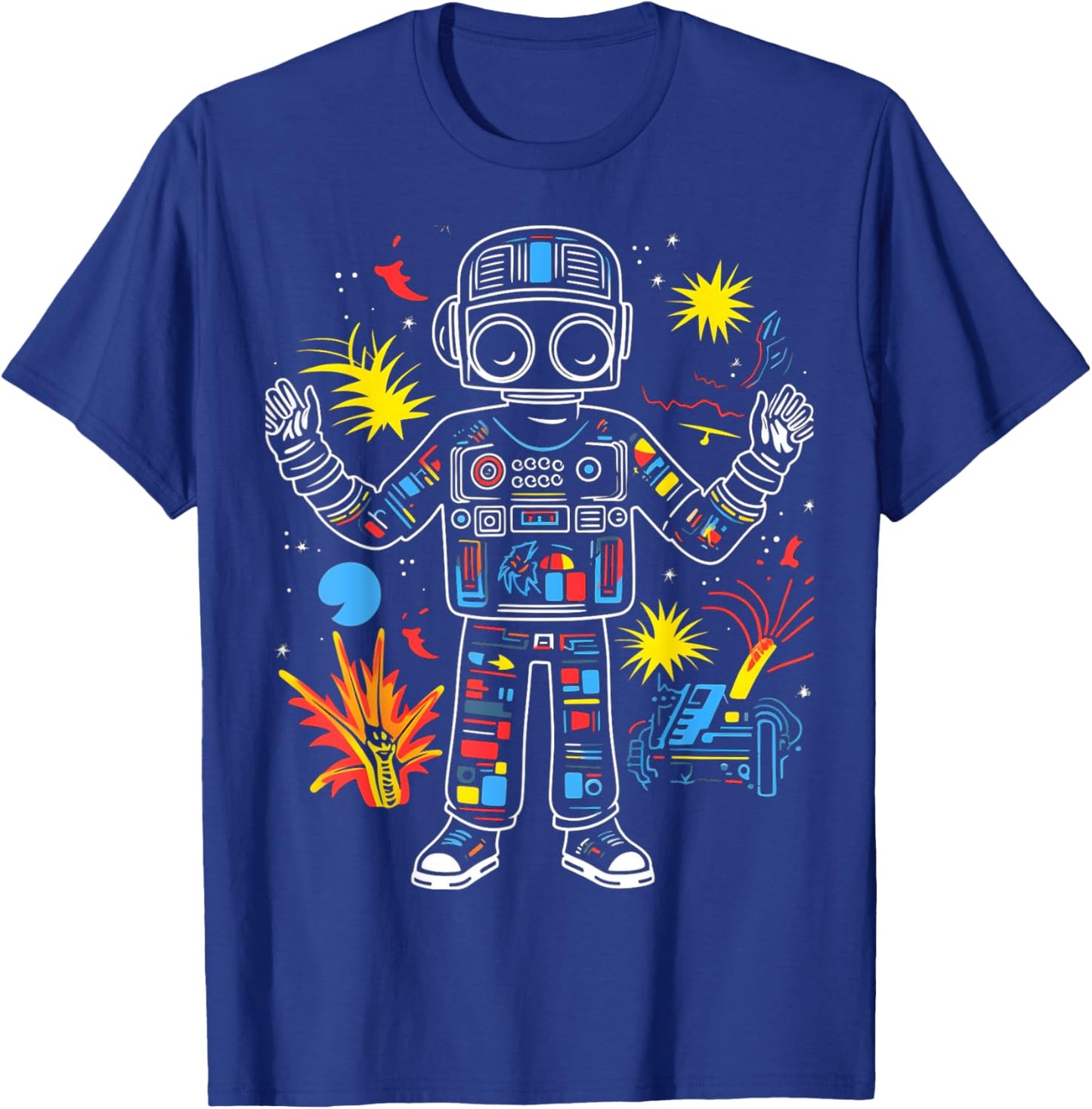 Space Boom | Men Women (S-6XL) | Graphic T-Shirt - T-Shirt | Royal