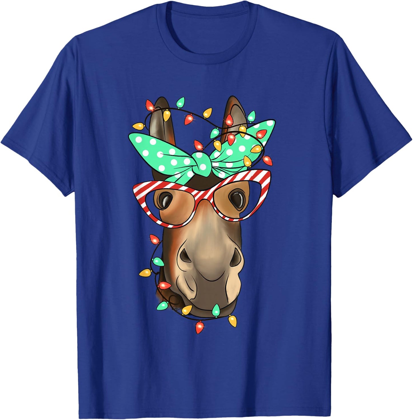 Funny Donkey Farmer Women Girls Family Christmas T-Shirt - T-Shirt | Royal