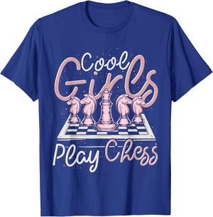 Schachfiguren Coole Mädchen Schachbrett Lustiges Schach T-Shirt - T-Shirt | Royal