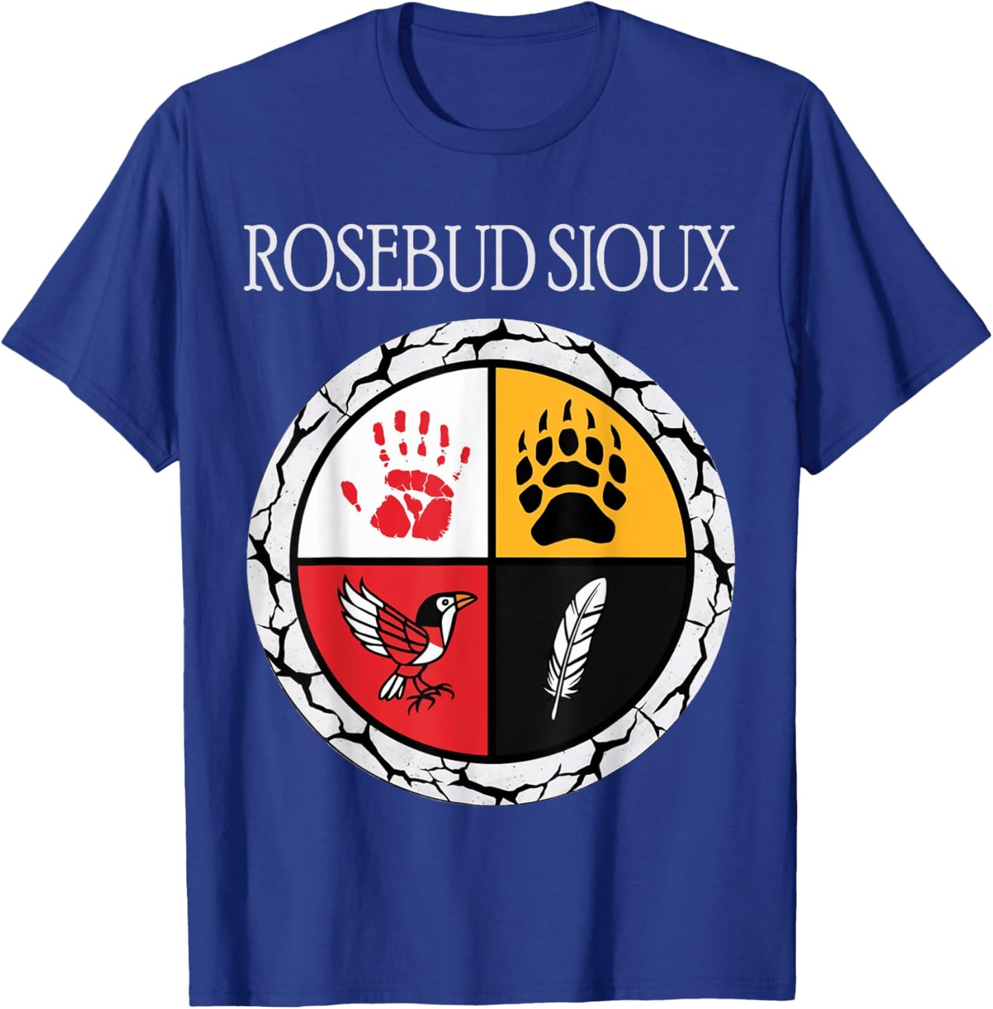 Rosebud Sioux Native American Medicine Wheel T-Shirt - T-Shirt | Royal