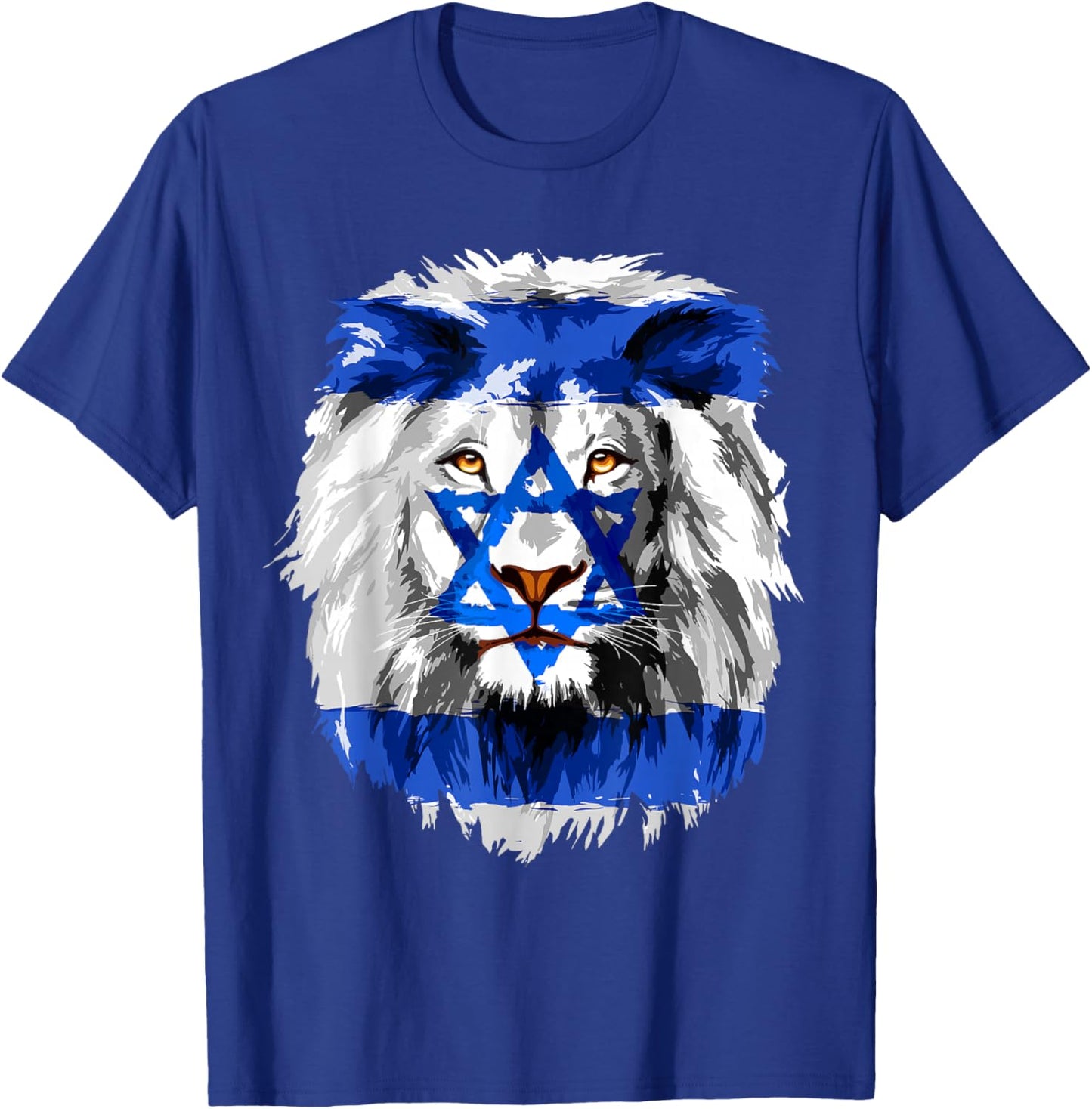Jew Star Of David Lion Head Patriotic Jewish Flag Kids Men T-Shirt - T-Shirt | Royal
