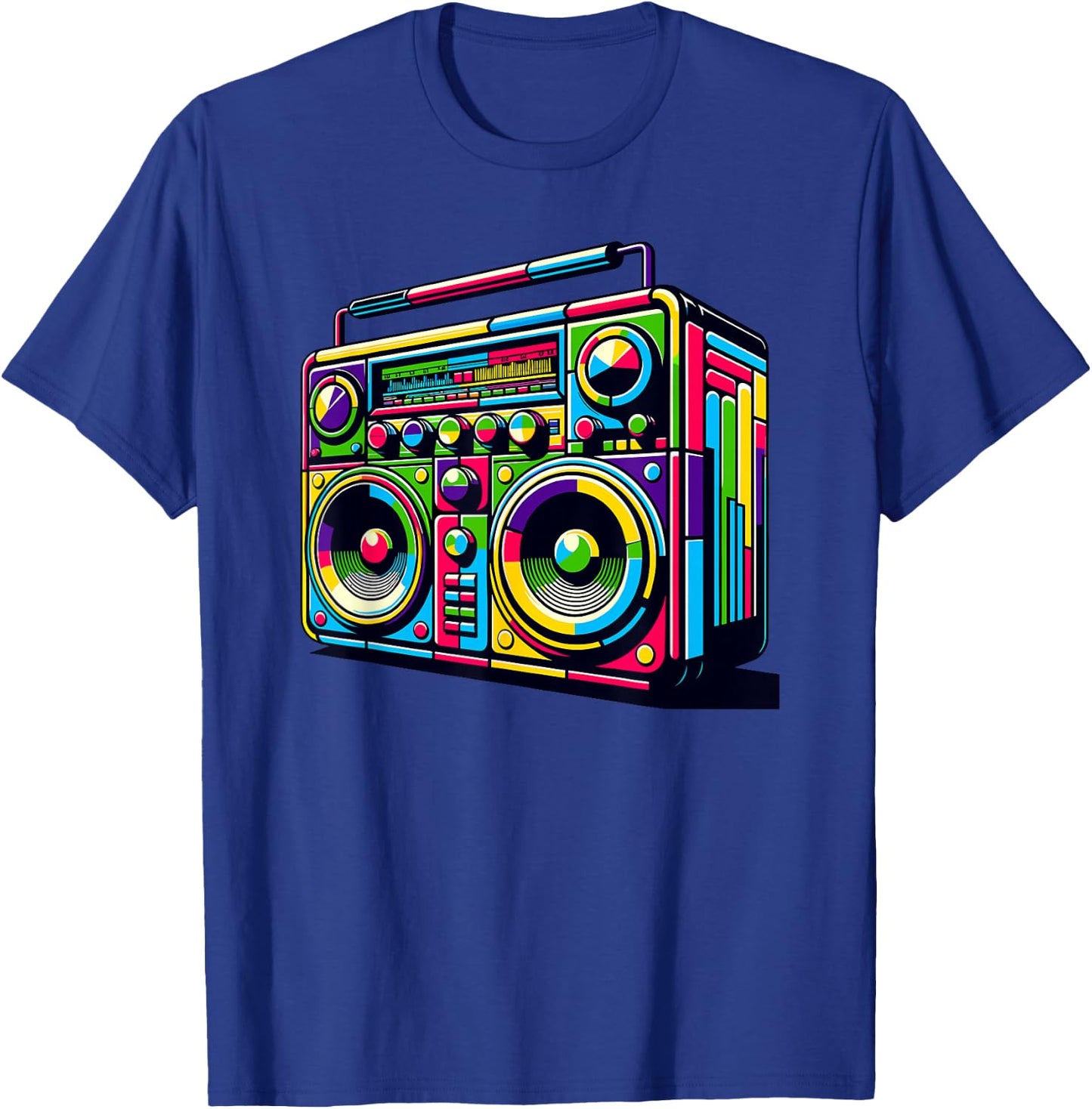 Boombox Old School 80s Music Hip Hop T-Shirt - T-Shirt | Royal