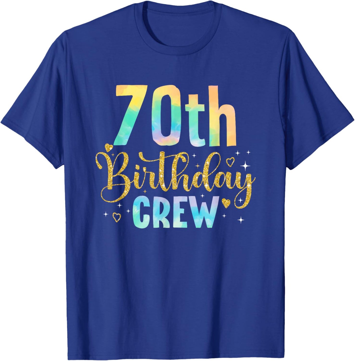 70 Years Old Birthday Party Group Family 70th Birthday Crew T-Shirt - T-Shirt | Royal