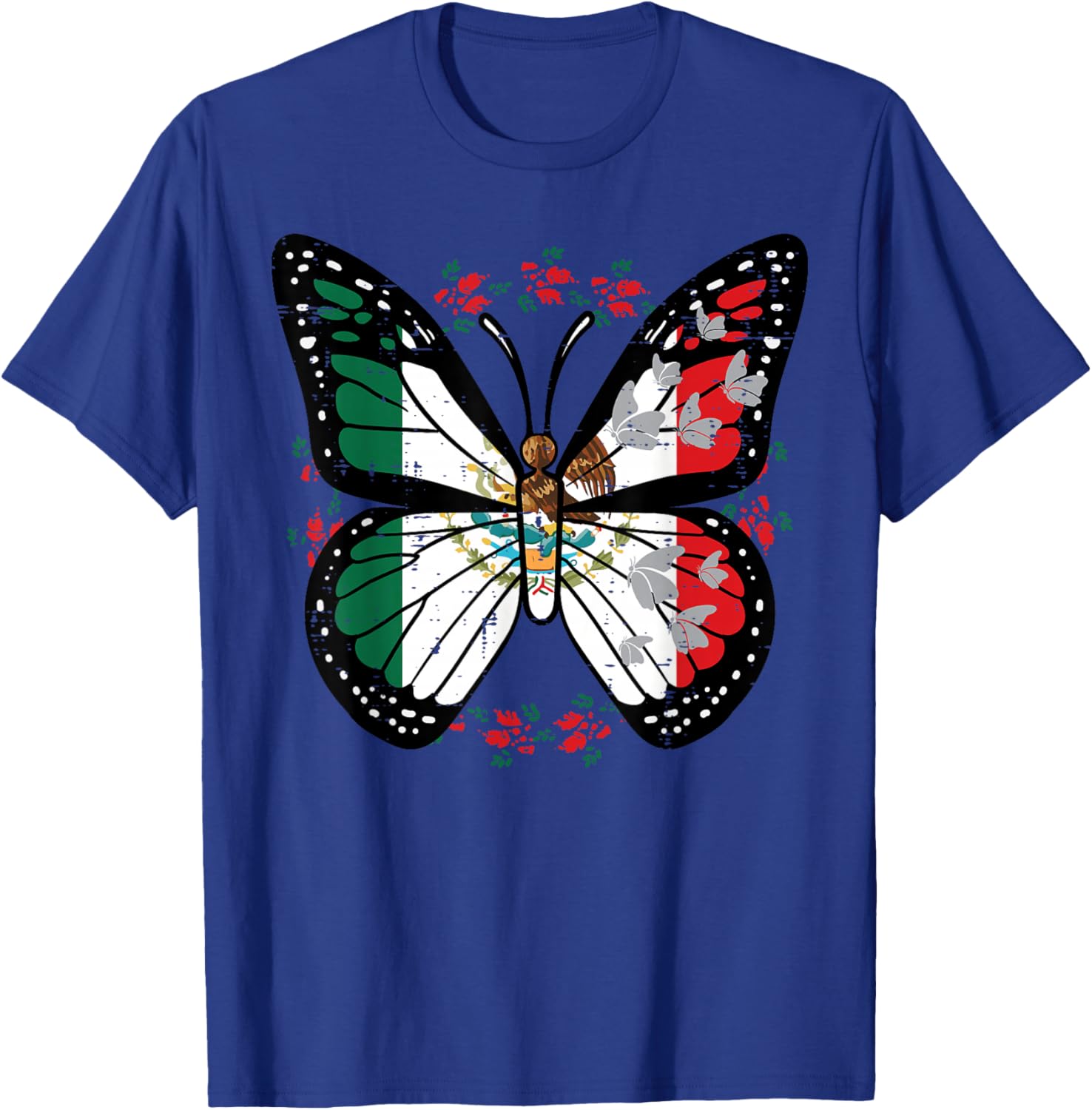 Mexican Independence Day Butterfly Mexico Women Girls Kids T-Shirt - T-Shirt | Royal