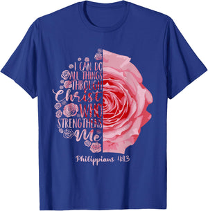 Funny Christian Philippians 4 13 Gift Kids Men And Women T-Shirt - T-Shirt | Royal
