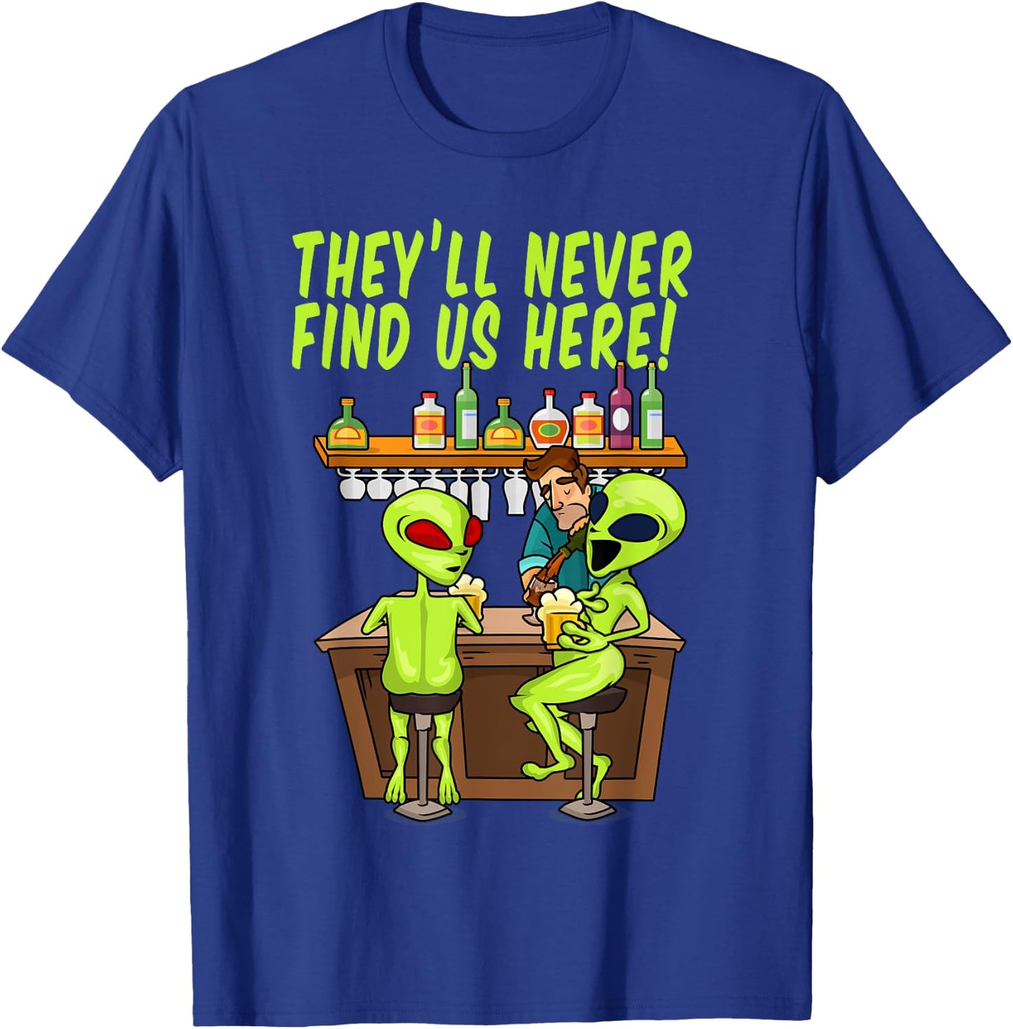 Funny Storm Area 51 Festival Apparel, Alien UFO Hunter Humor T-Shirt - T-Shirt | Royal