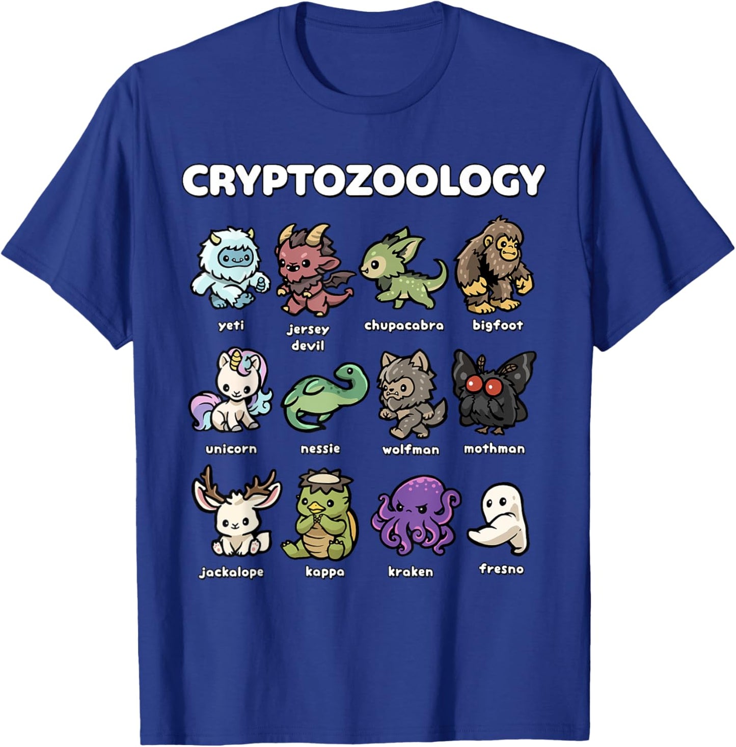 Cute Cryptozoology Creatures Kawaii Mythical Beasts T-Shirt - T-Shirt | Royal