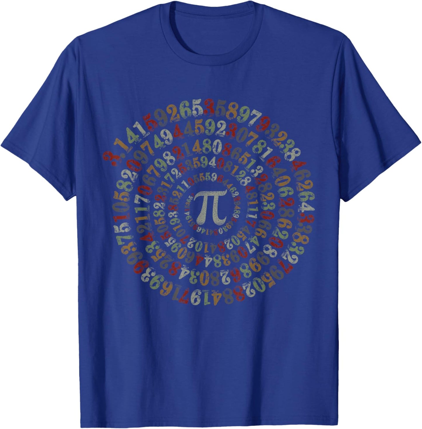 Funny Pi Day Shirt Spiral Pi Math Shirt for Pi Day 3.14 T-Shirt - T-Shirt | Royal