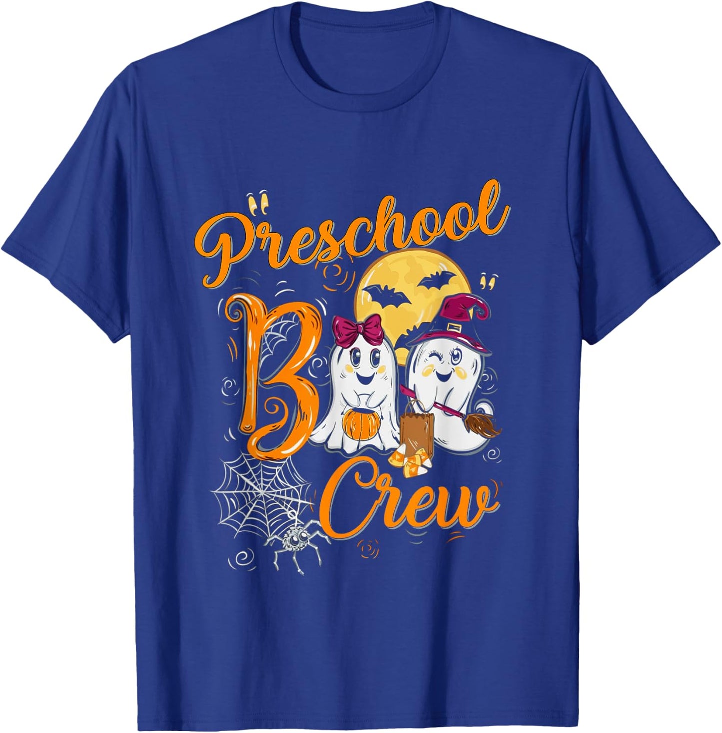 Cute Halloween Costume Preschool Boo Crew Preschool Kids T-Shirt - T-Shirt | Royal