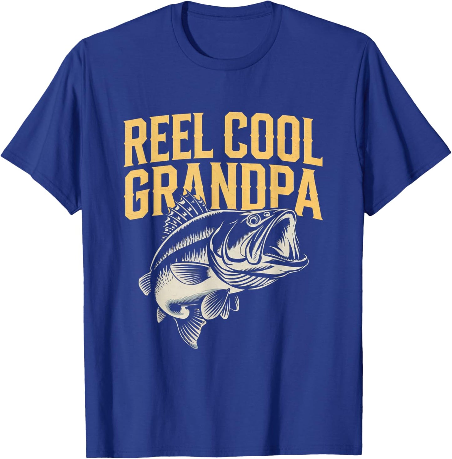 Fishing Grandpa Funny Fisherman Father’s Day Cool T-Shirt - T-Shirt | Royal