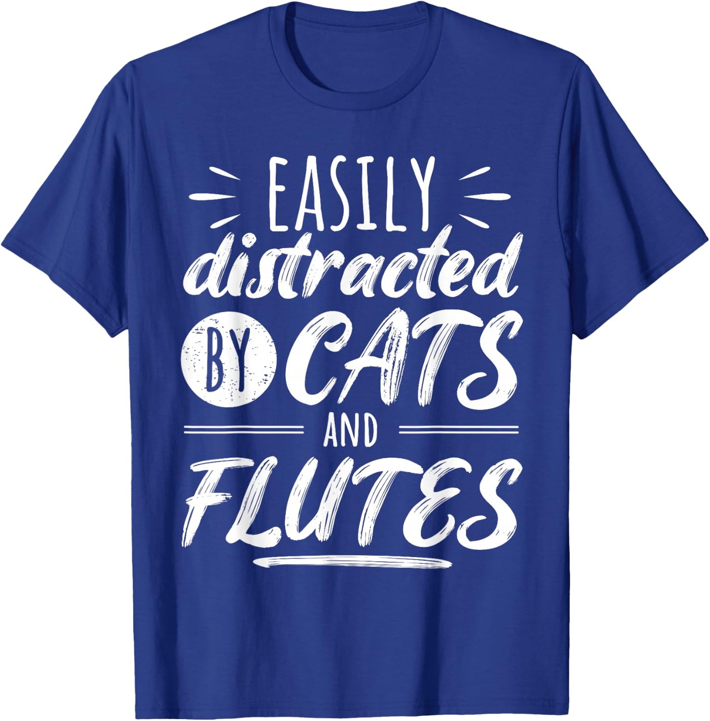 Funny Flute Player Saying Cat Owner I Cats And Flutes T-Shirt - T-Shirt | Royal