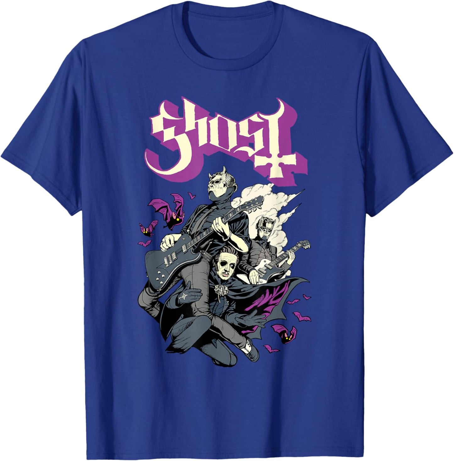 Ghost – Bats and Band T-Shirt - T-Shirt | Royal