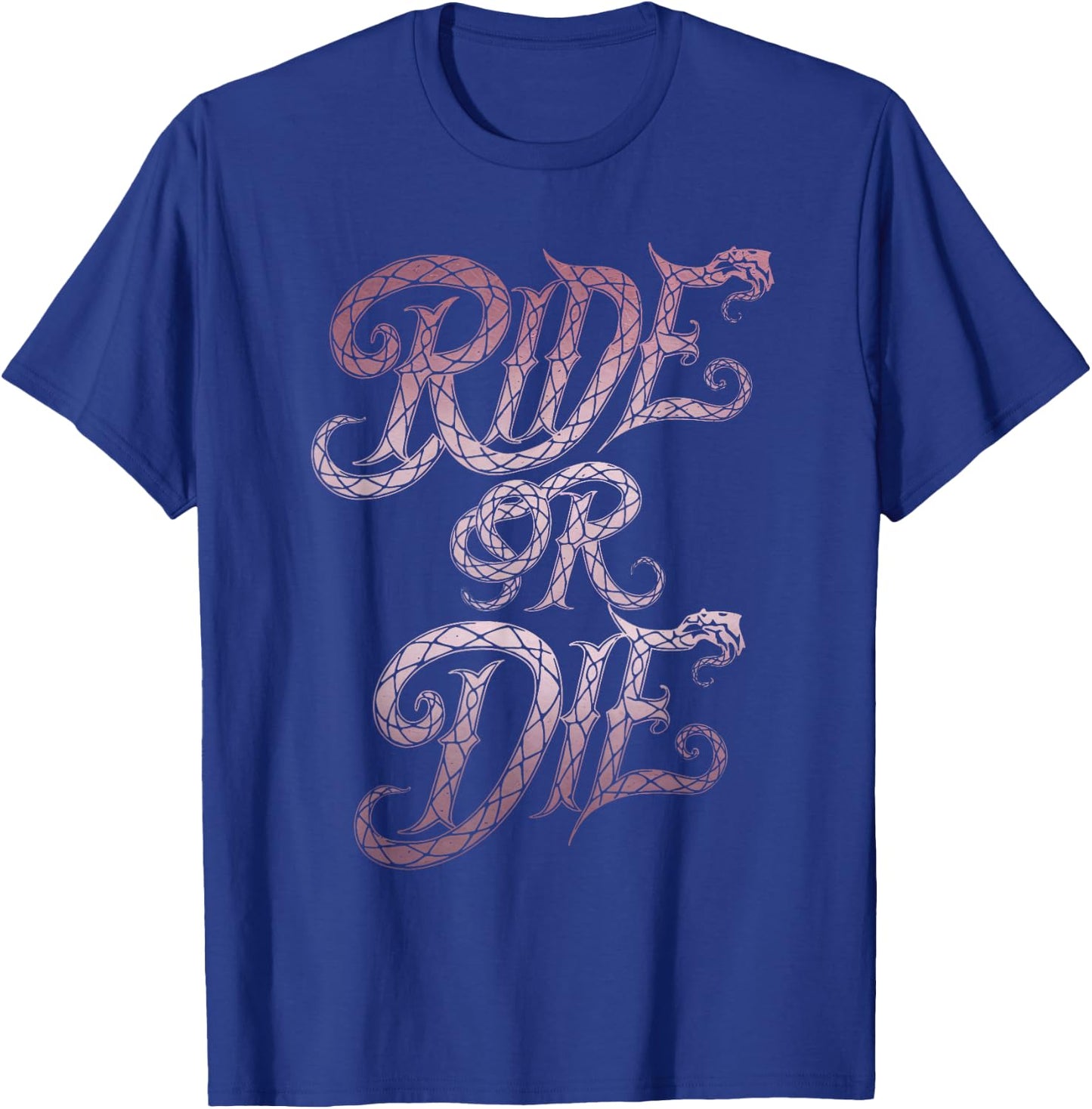 Ride or Die Motivational Men Women T-Shirt - T-Shirt | Royal