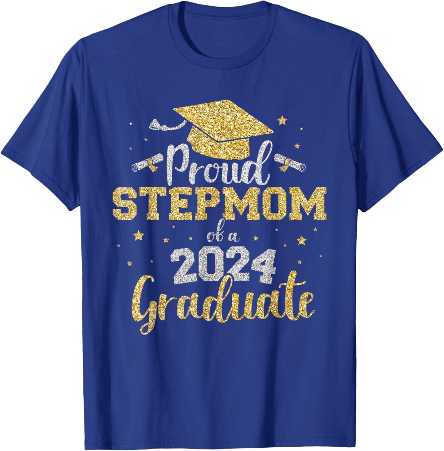 Proud stepmom of a class of 2024 graduate senior graduation T-Shirt - T-Shirt | Royal