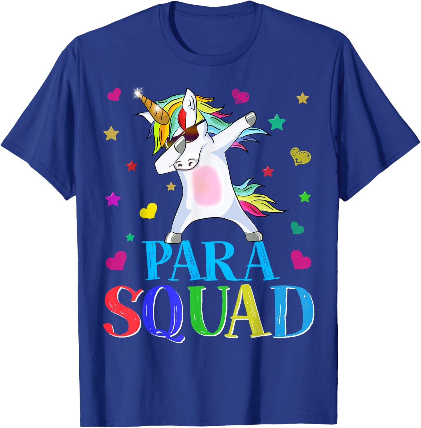 Para Squad Dabbing Unicorn Paraprofessional Teacher Gifts Women Girls Kids T-Shirt - T-Shirt | Royal