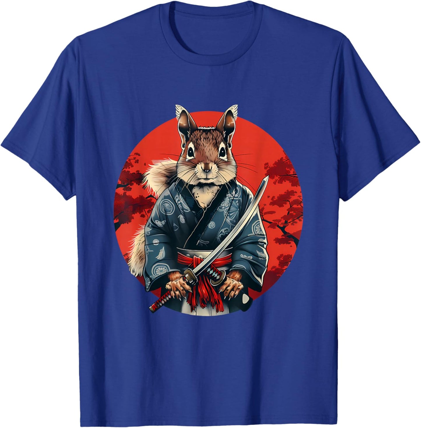 Japanese Samurai Squirrel Japanese Warrior Samurai Squirrel T-Shirt - T-Shirt | Royal