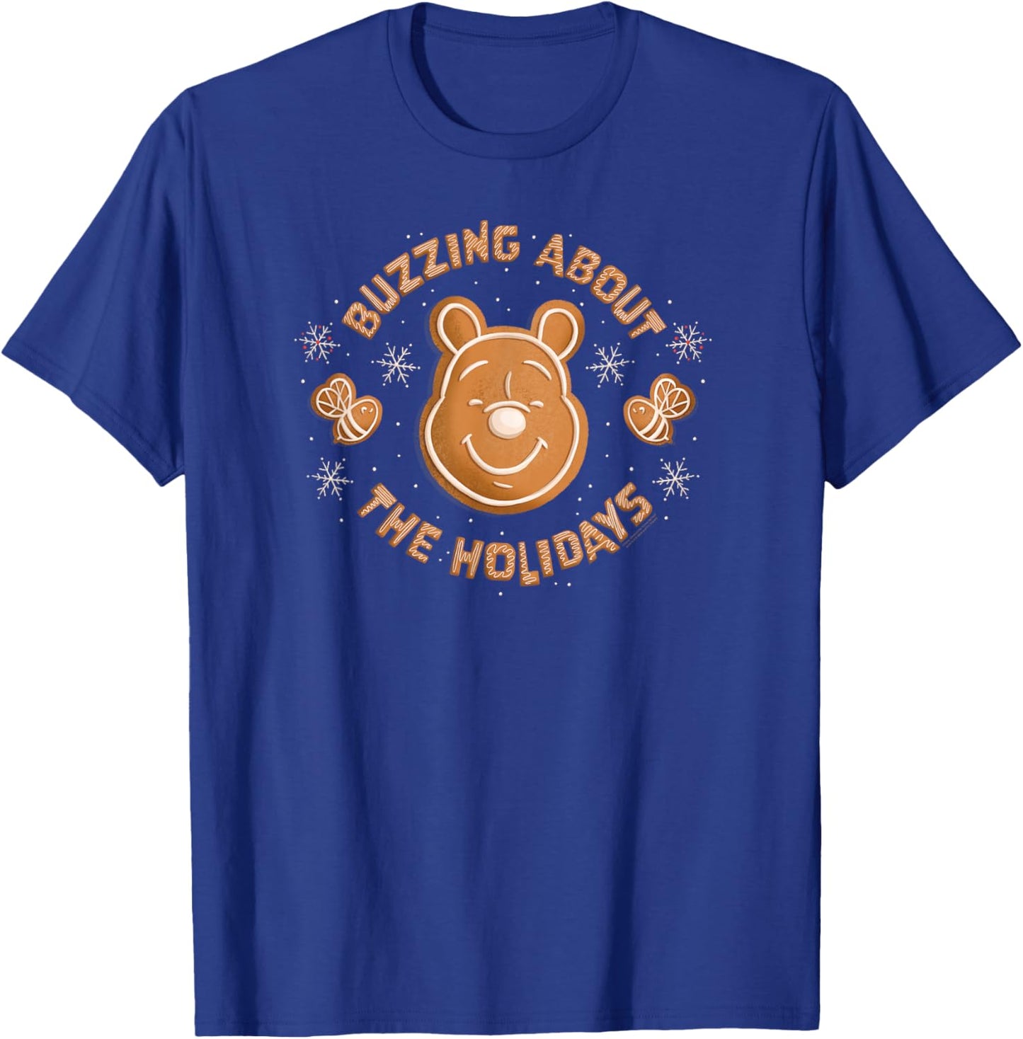 Disney Winnie the Pooh Gingerbread Buzzing About Holidays T-Shirt - T-Shirt | Royal