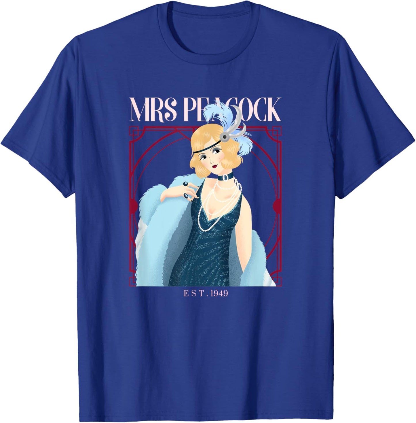 Mrs Peacock - Clue game T-Shirt - T-Shirt | Royal