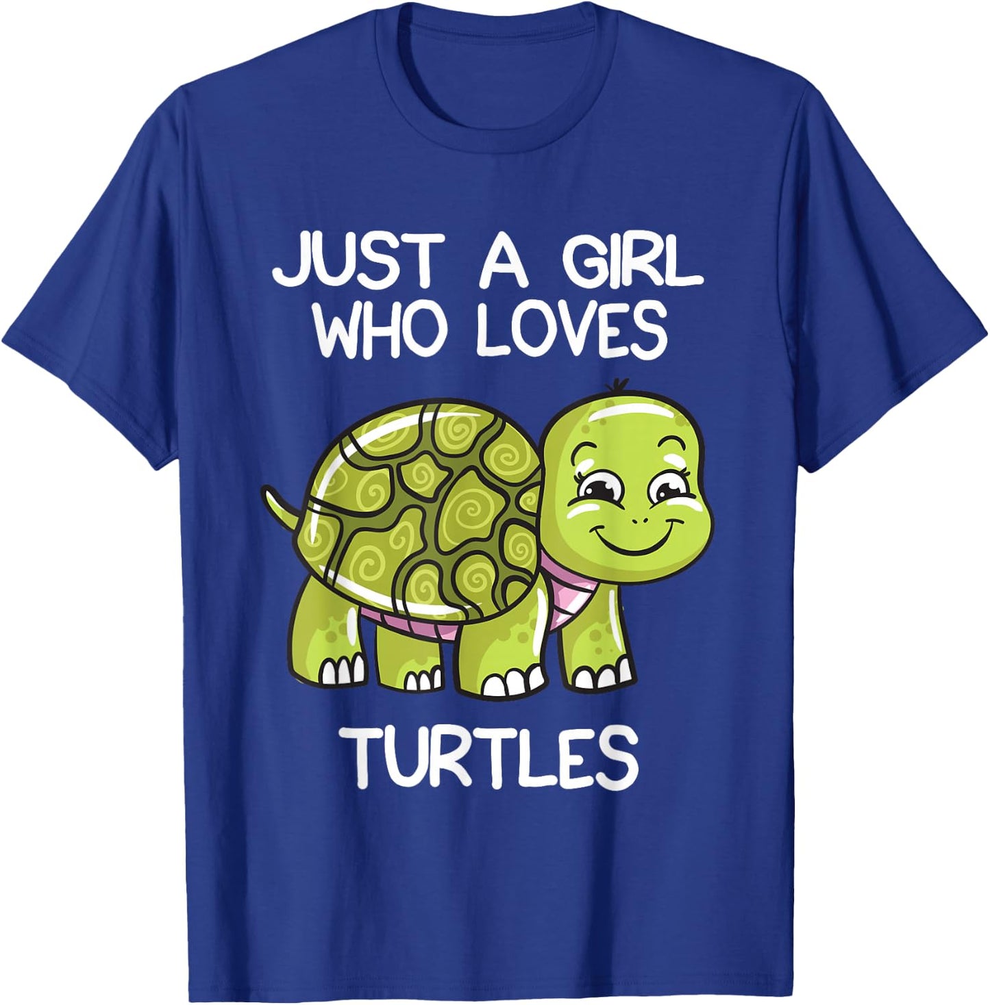 Just A Girl Who Loves Turtles Lover Gift Cute Turtle Love T-Shirt - T-Shirt | Royal