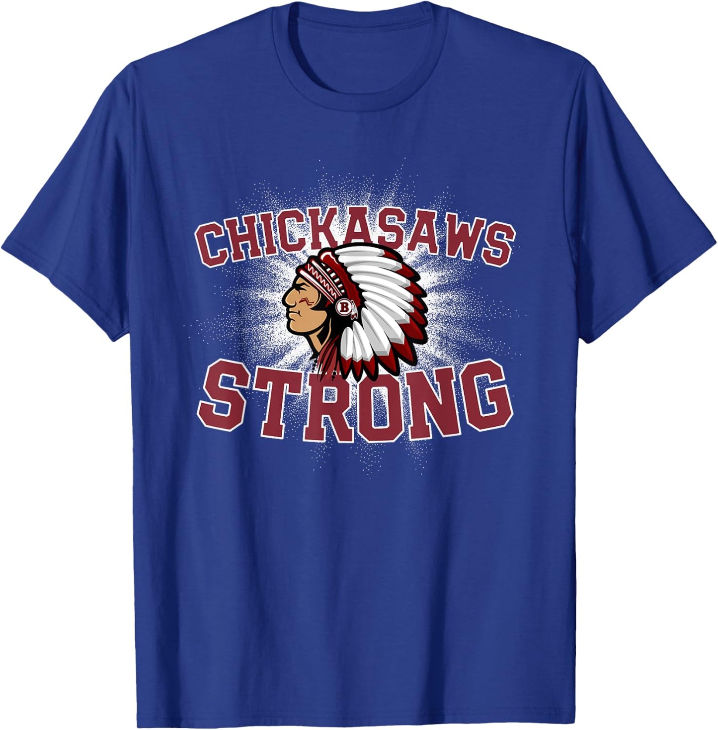 Blytheville Chickasaws Logo Strong Flag HS T-Shirt - T-Shirt | Royal