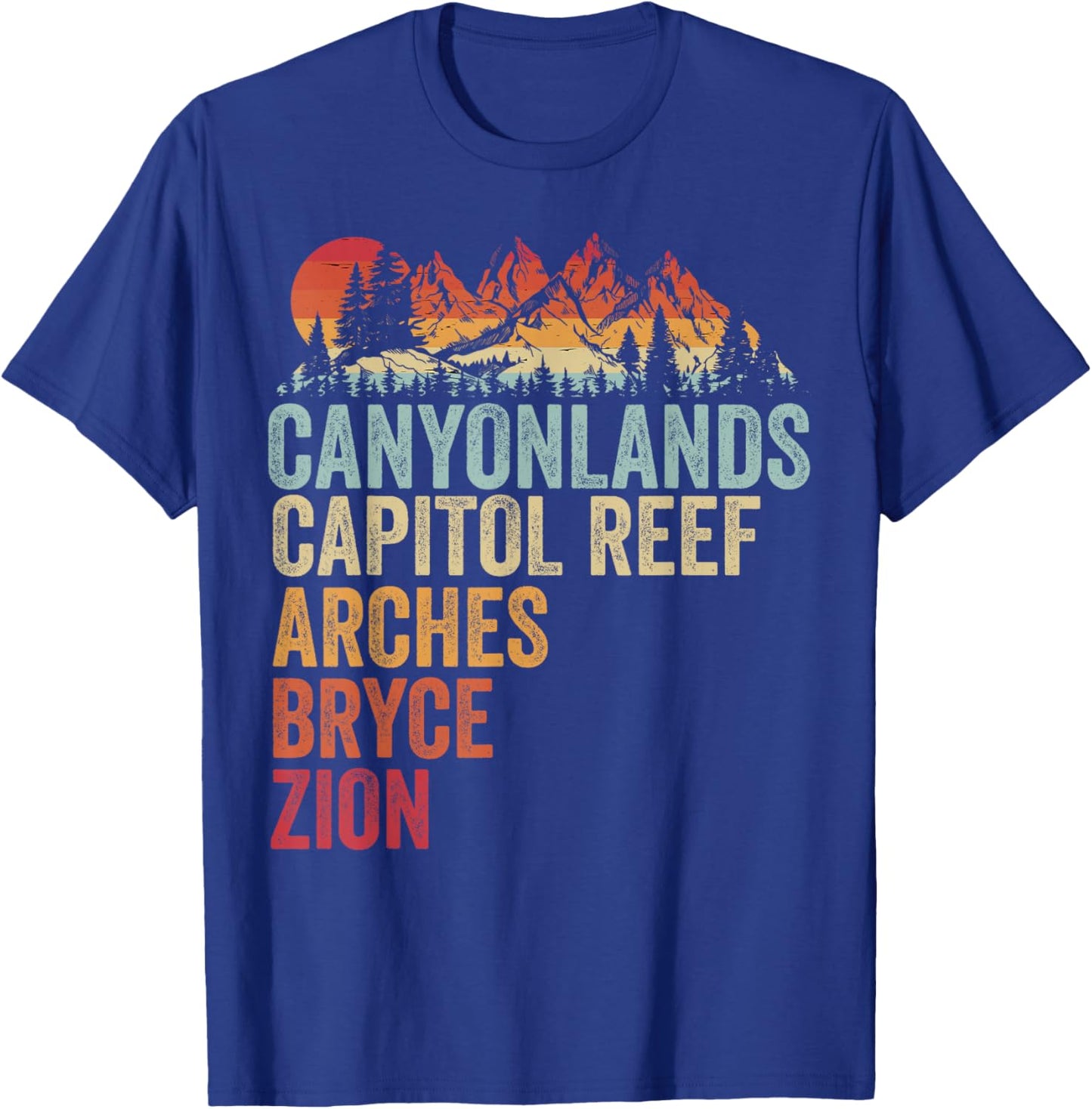 Vintage Utah Souvenir Big 5 Utah Mighty Five National Park T-Shirt - T-Shirt | Royal