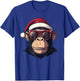Monkey Santa Hat chimpanzee Monkey Lovers Christmas Pajama T-Shirt - T-Shirt | Royal