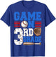 Game On 3rd Grade With Baseball Player First Day Of School T-Shirt - T-Shirt | Royal