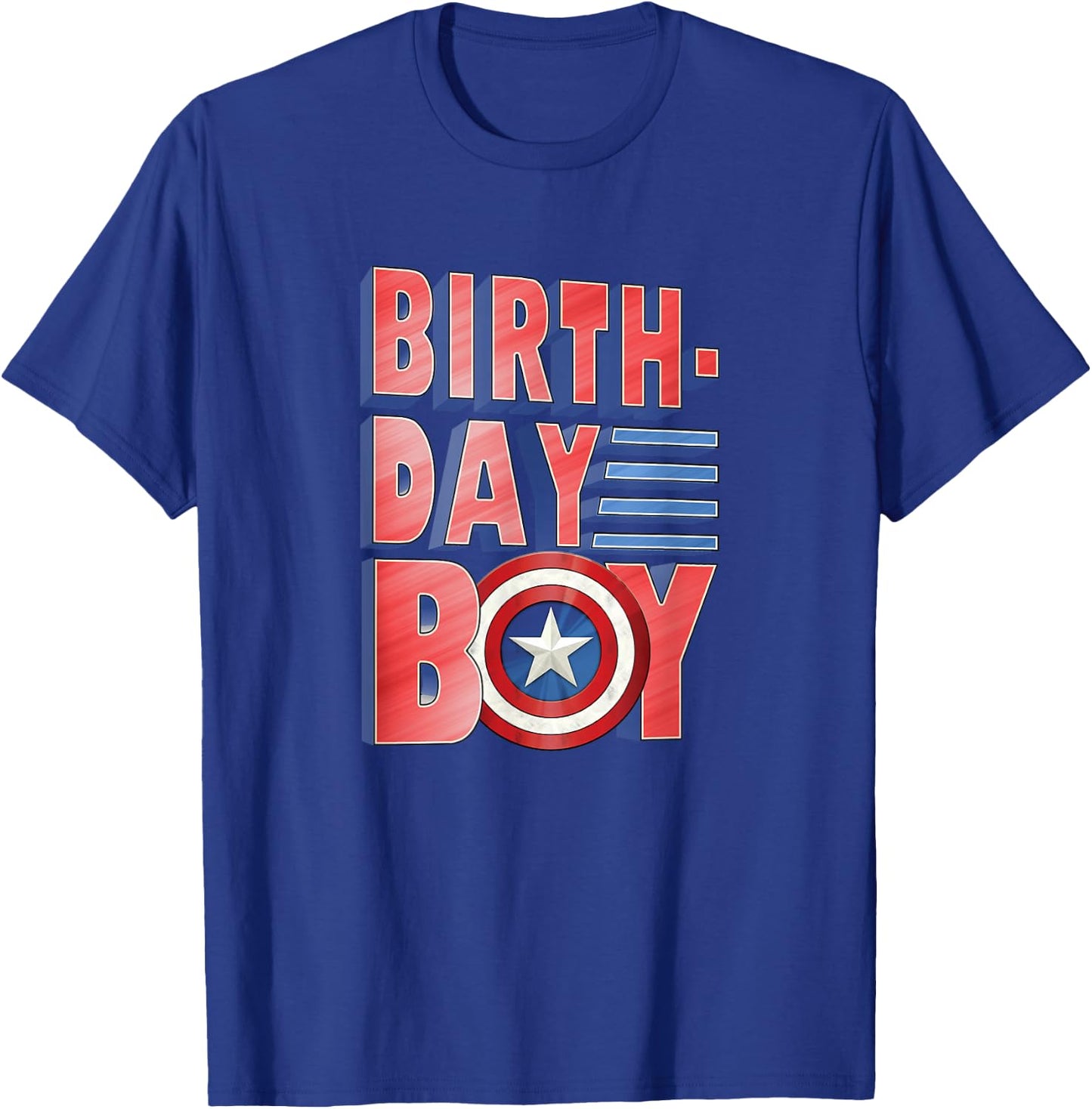 Marvel Avengers Captain America Birthday Boy T-Shirt - T-Shirt | Royal