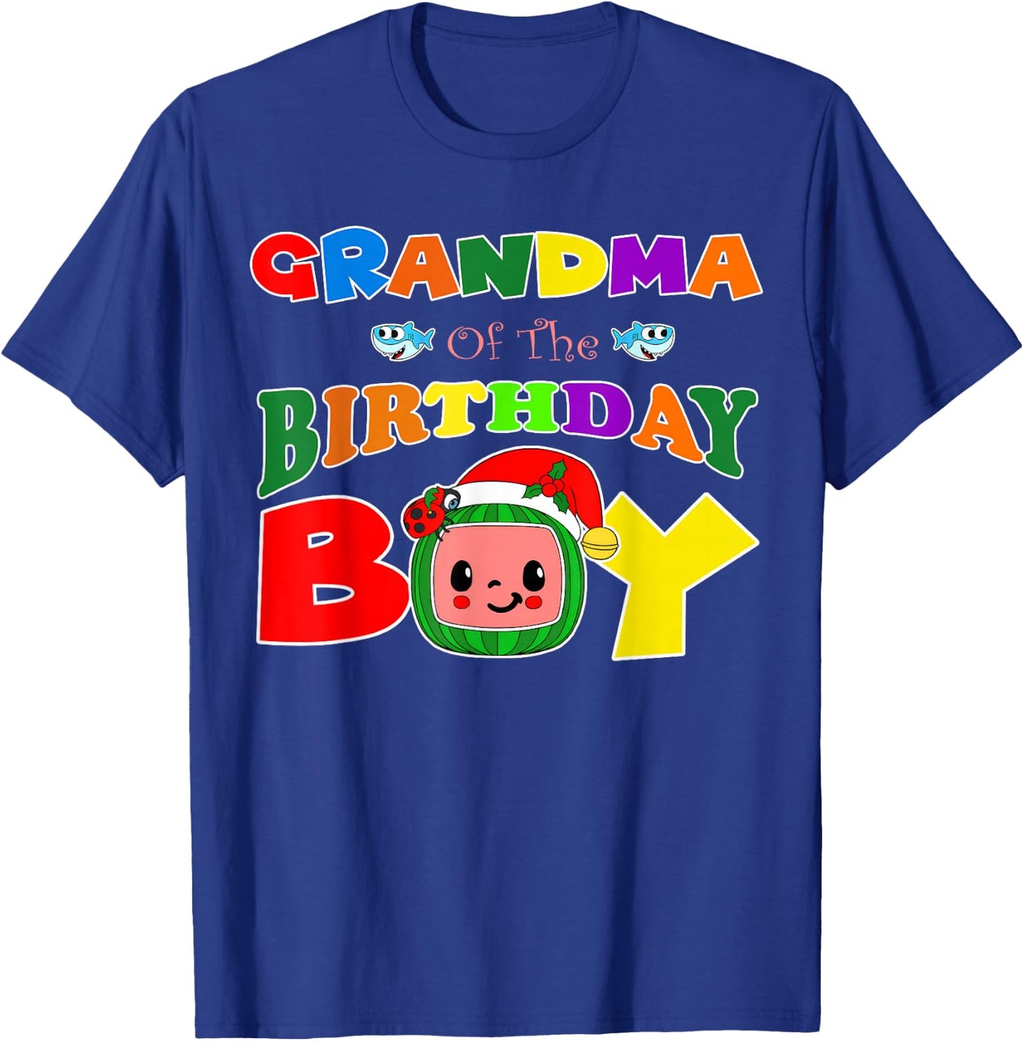 Grandma Of The Birthday Boy Funny Melon Family Matching T-Shirt - T-Shirt | Royal