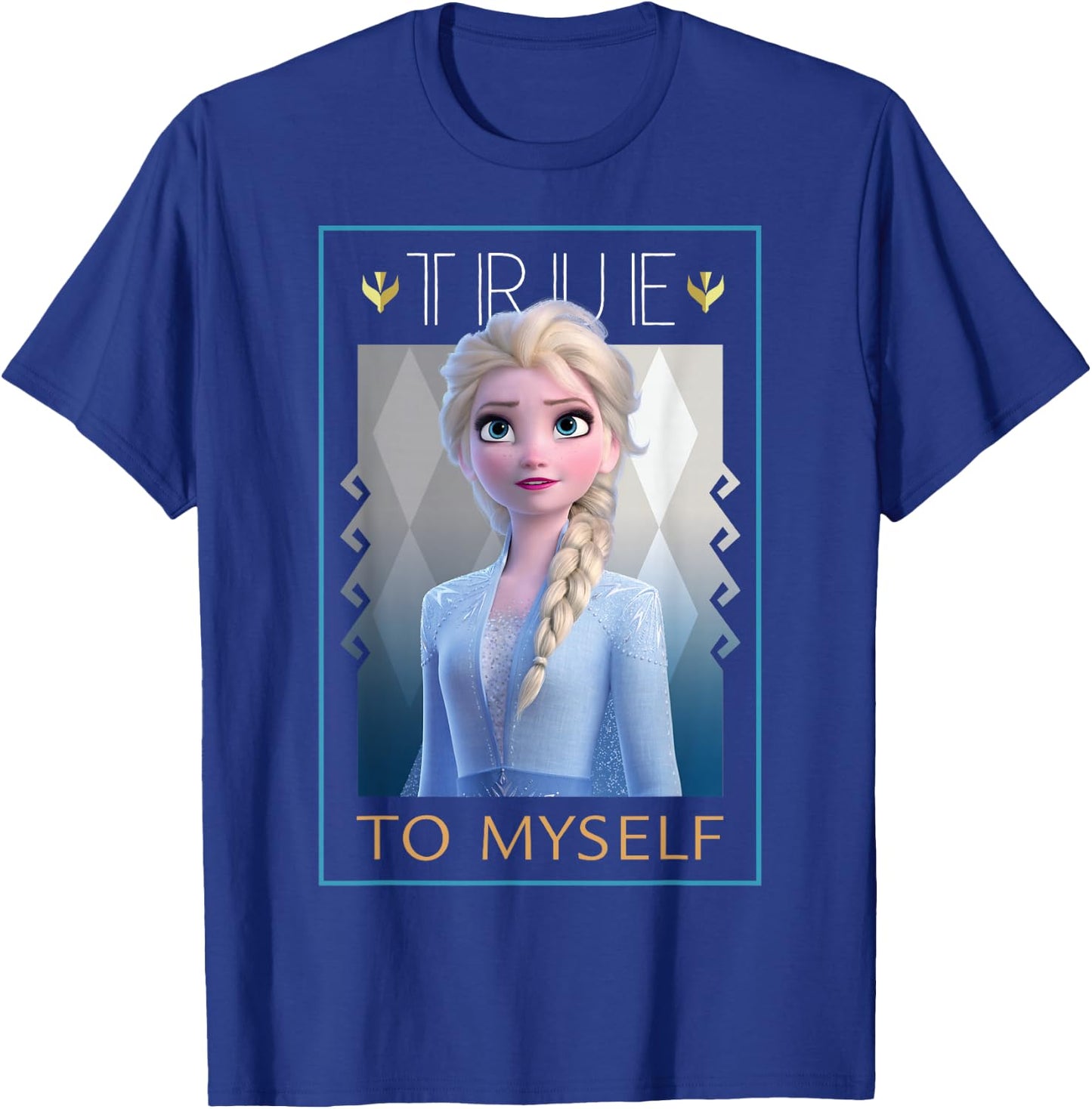 Disney Frozen 2 Elsa True To Myself Poster T-Shirt - T-Shirt | Royal
