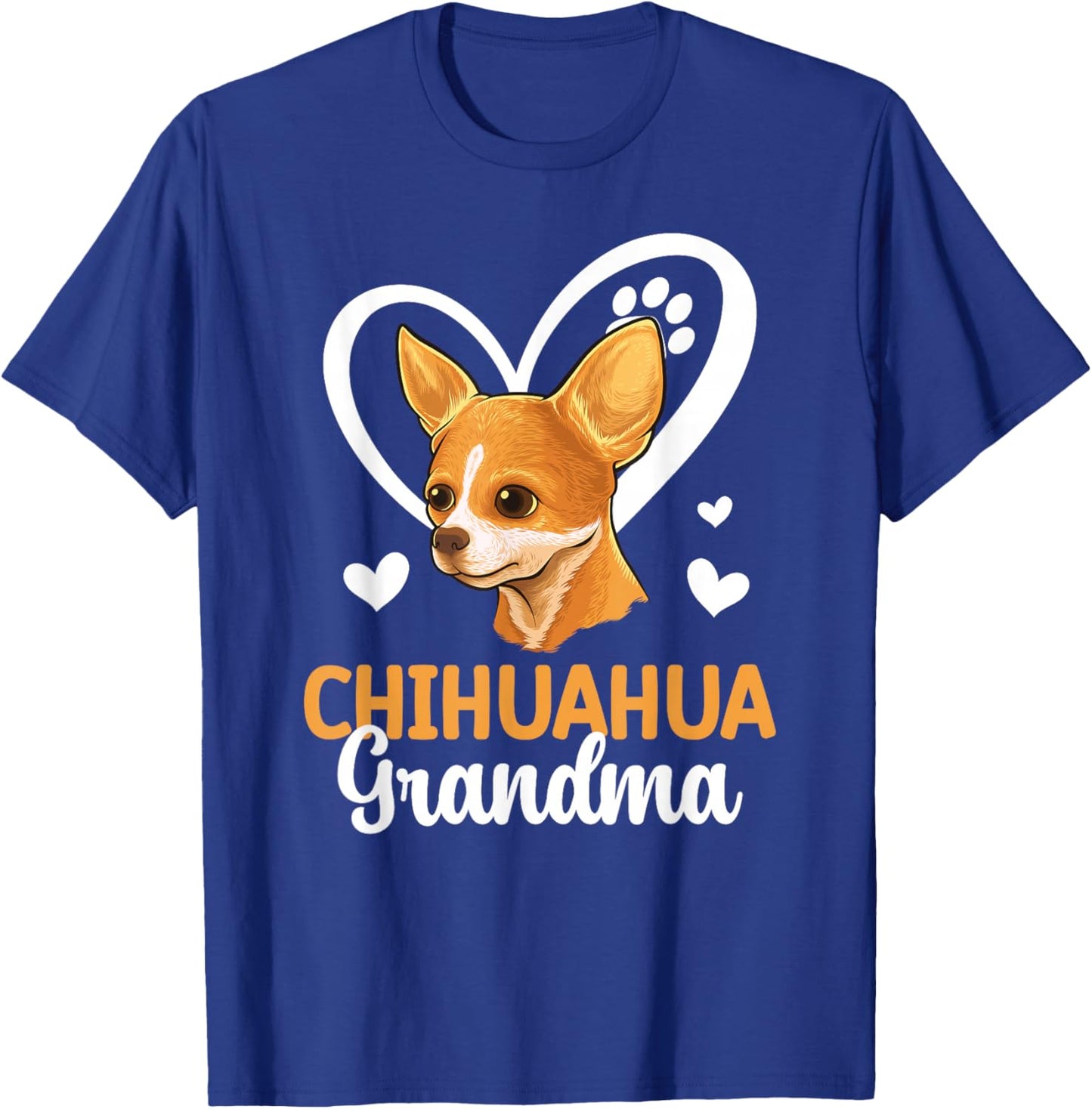Chihuahua Grandma Of A Chihuahua Grandmother Heart T-Shirt - T-Shirt | Royal