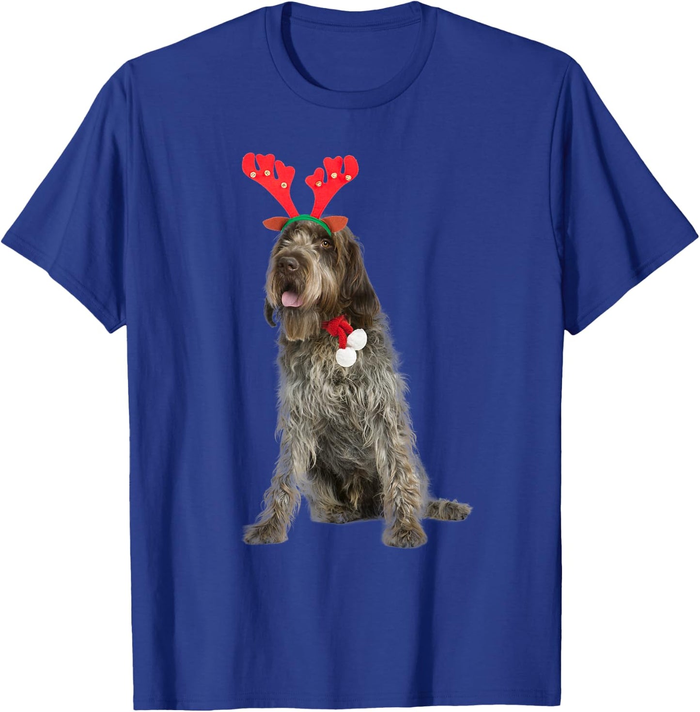 Wirehaired Pointing Griffon Reindeer Christmas Dog Men Women Kids T-Shirt - T-Shirt | Royal