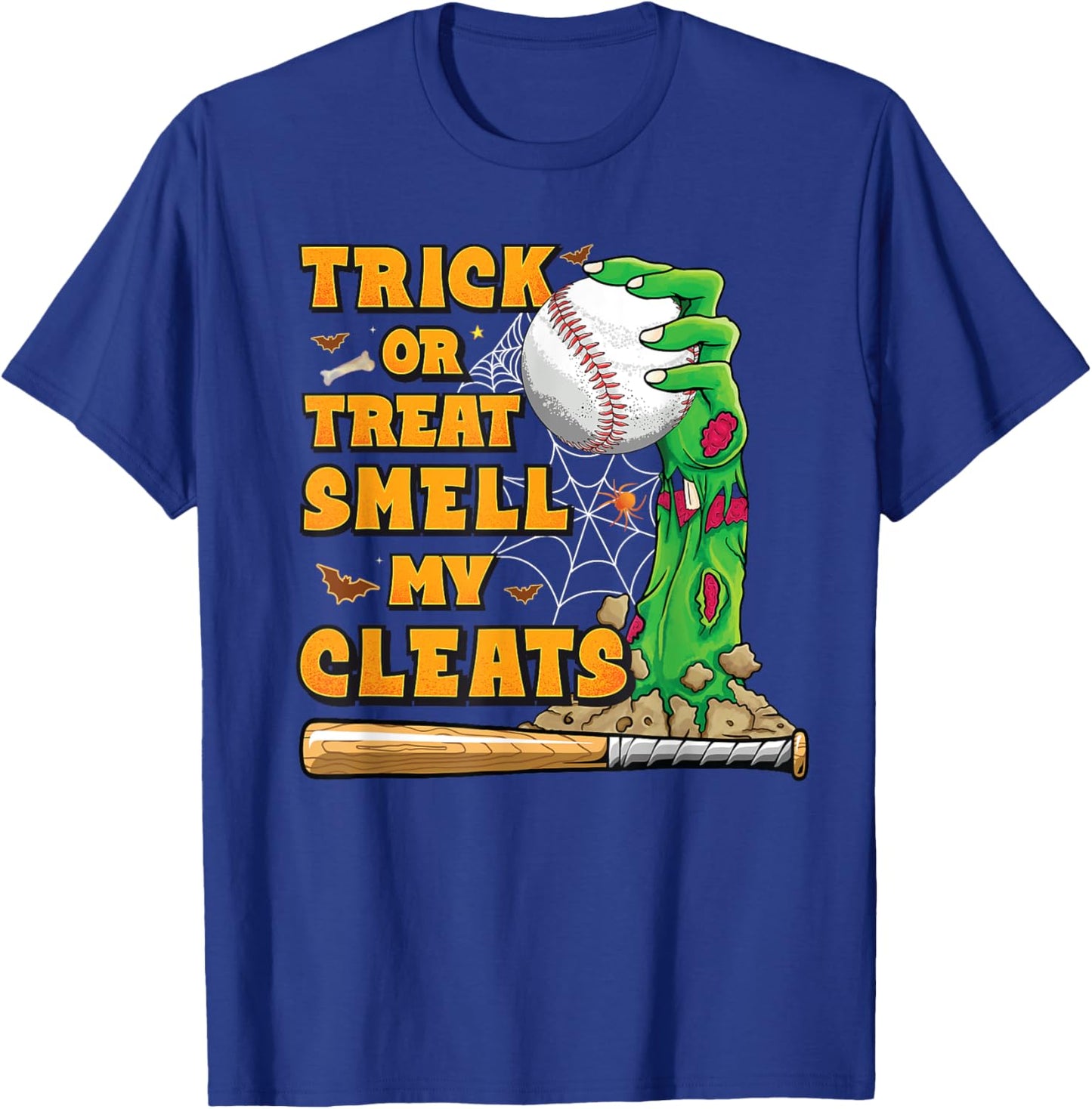 Zombie Hands Holding Baseball Funny Scary Halloween Costume T-Shirt - T-Shirt | Royal