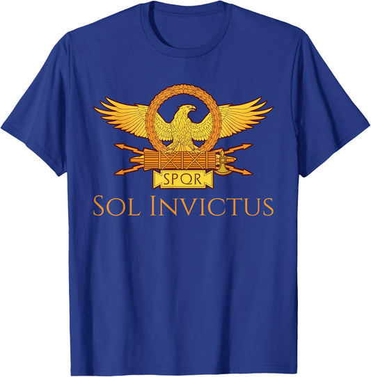 Ancient Roman Mythology Sol Invictus Roman Eagle SPQR T-Shirt - T-Shirt | Royal