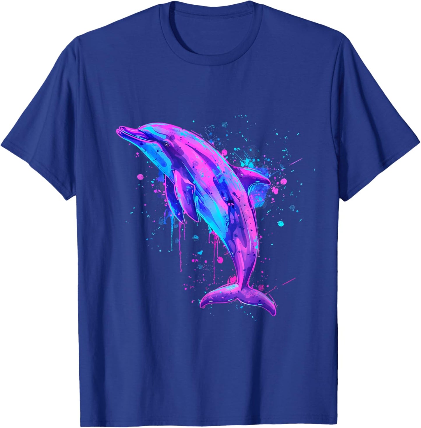 Sea Ocean Dolphin Artwork Dolphin Ocean Sea Animal Lover T-Shirt - T-Shirt | Royal