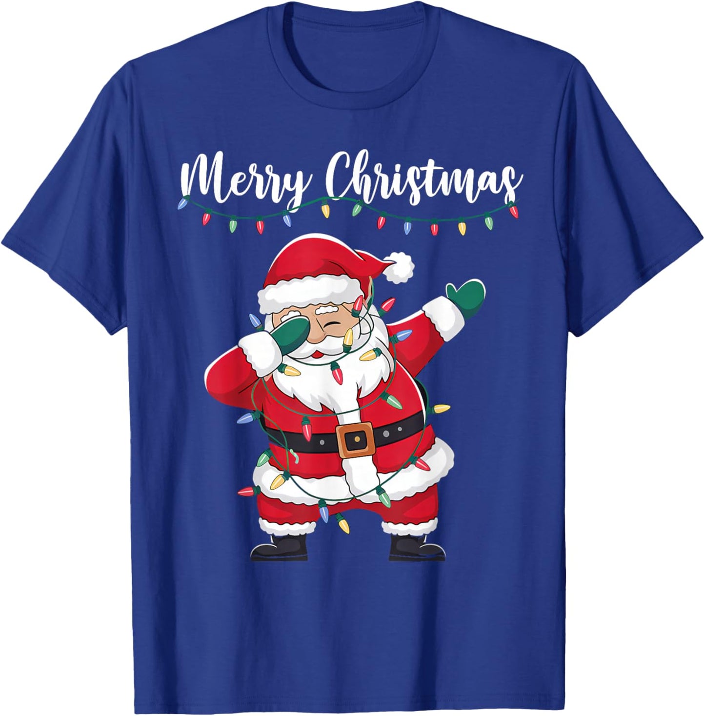 Merry Christmas Funny Dabbing Santa Claus Men Women Kids T-Shirt - T-Shirt | Royal