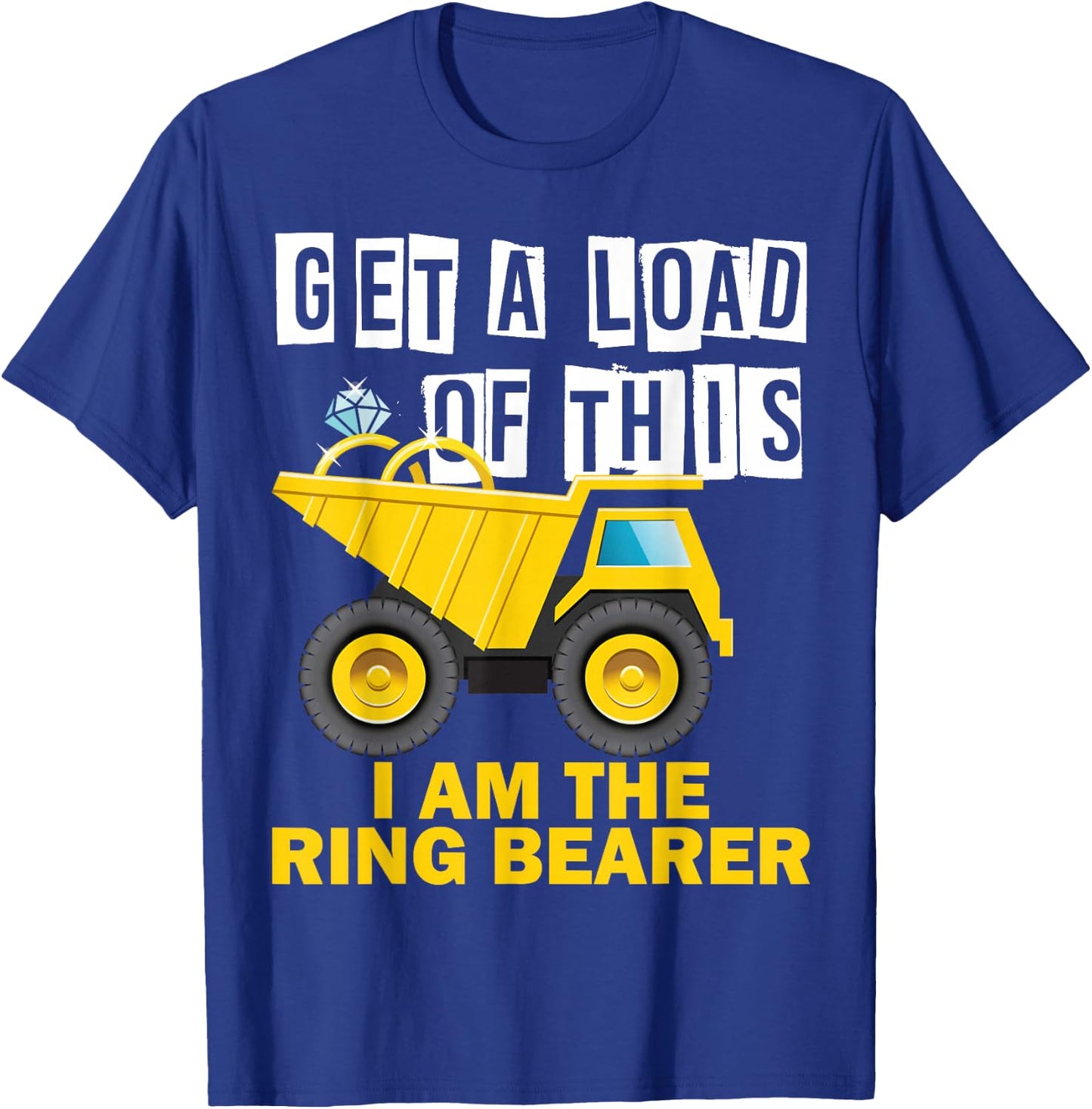 Wedding Ring Bearer Funny Truck Women Kids T-Shirt - T-Shirt | Royal