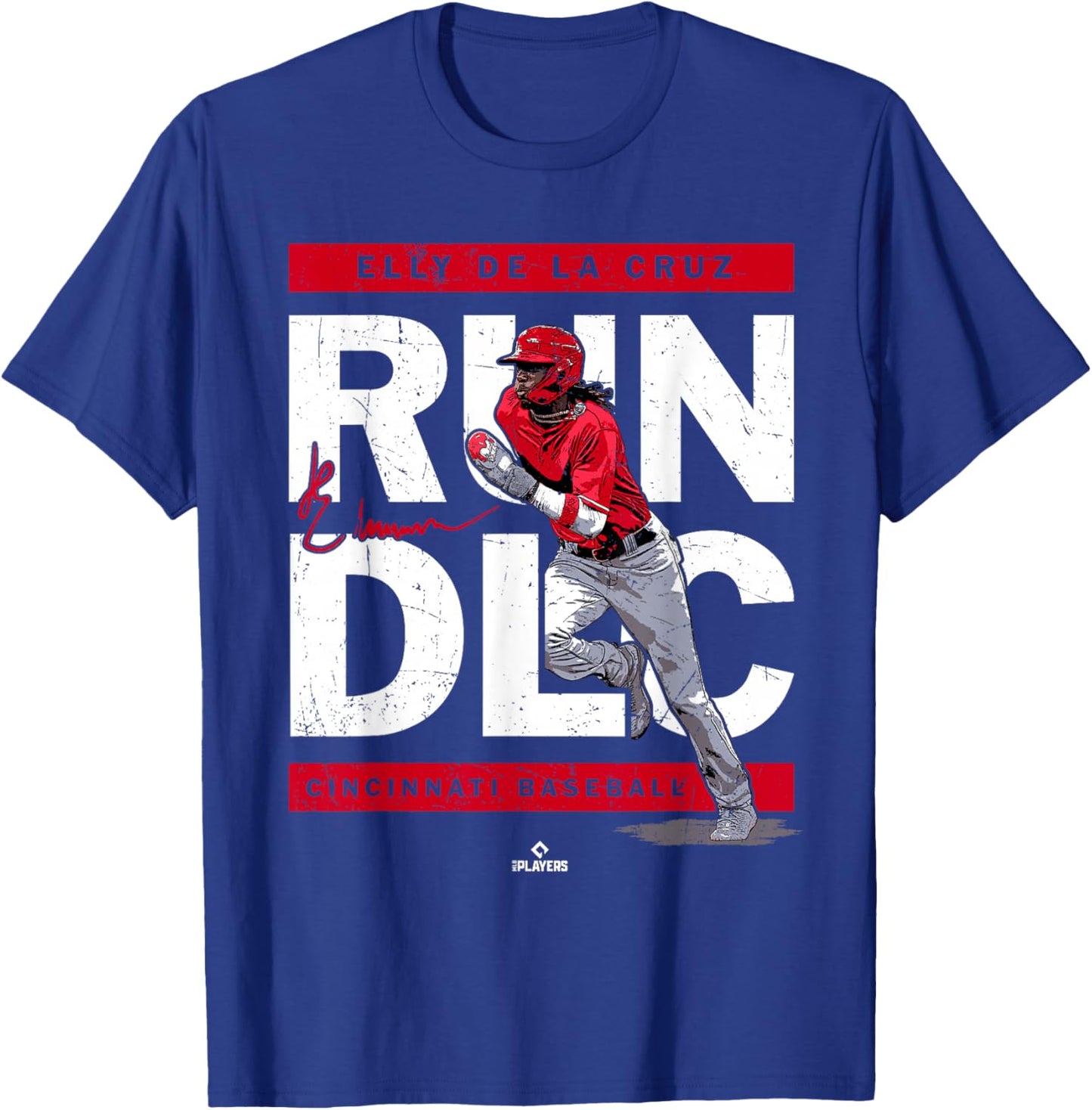Run DLC Elly De La Cruz Cincinnati MLBPA T-Shirt - T-Shirt | Royal