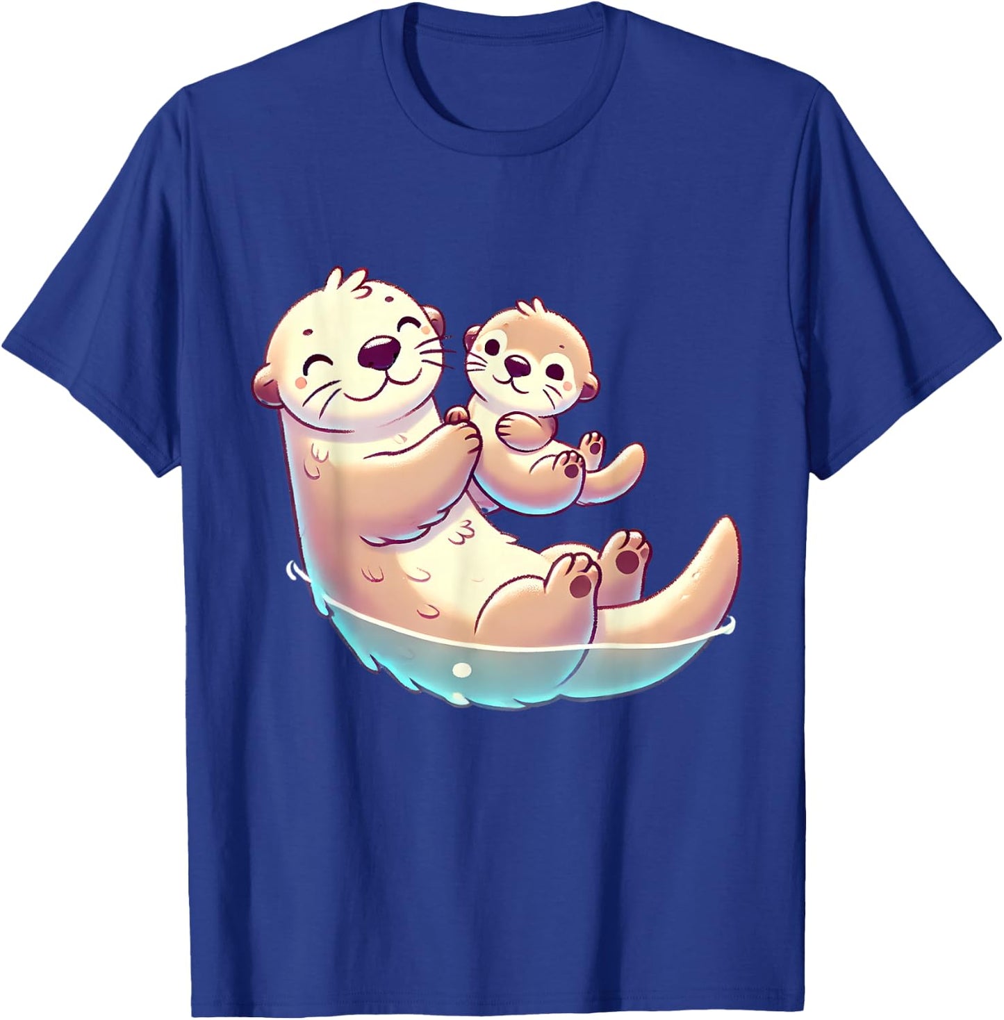 Mom and Baby Otter Mother Mama Mother's Day T-Shirt - T-Shirt | Royal
