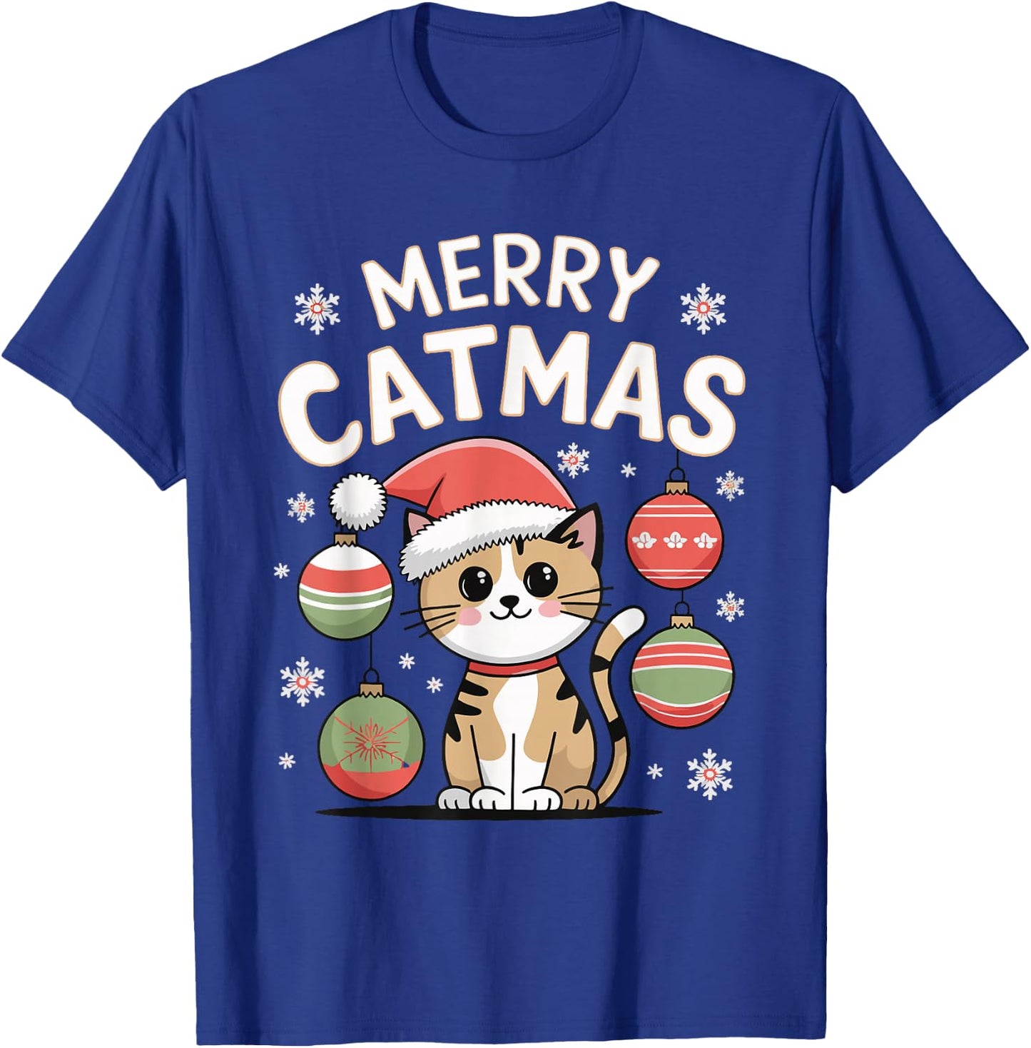 Merry Catmas T-Shirt - T-Shirt | Royal
